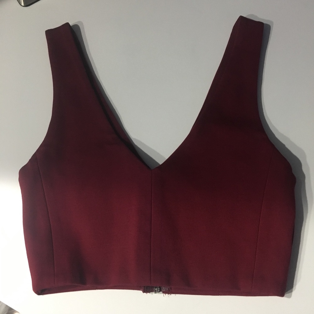 Deep vneck crop top